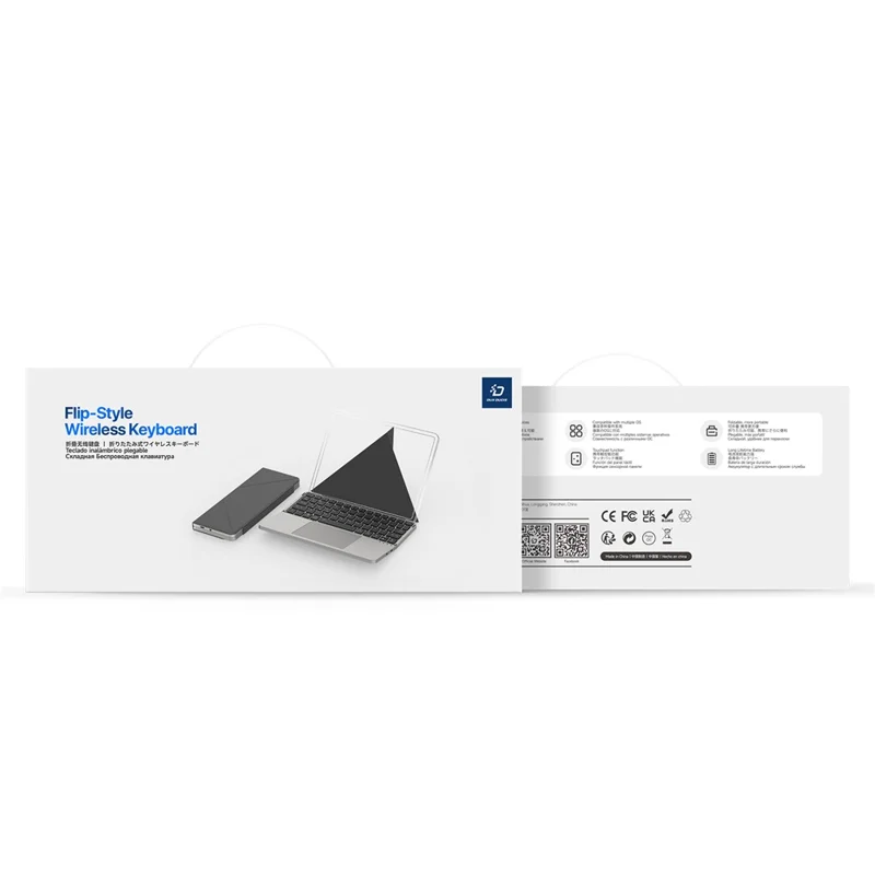 DUX DUCIS OK Faltbare Serie Touchpad-Tastatur für Tablet / Telefon Zweifach-Design Bluetooth-kompatibel 5.0 Tastatur