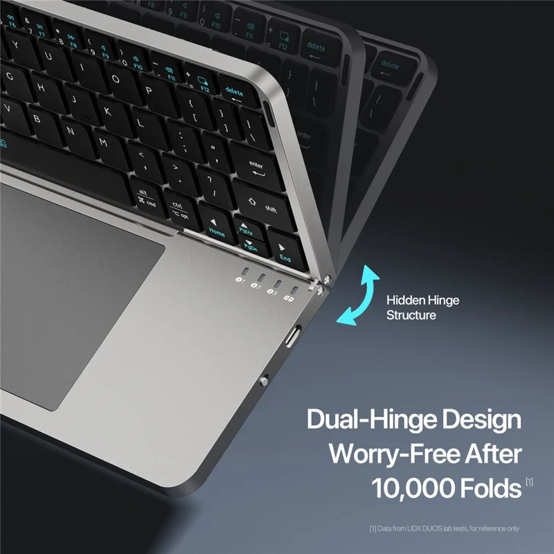 DUX DUCIS OK Faltbare Serie Touchpad-Tastatur für Tablet / Telefon Zweifach-Design Bluetooth-kompatibel 5.0 Tastatur