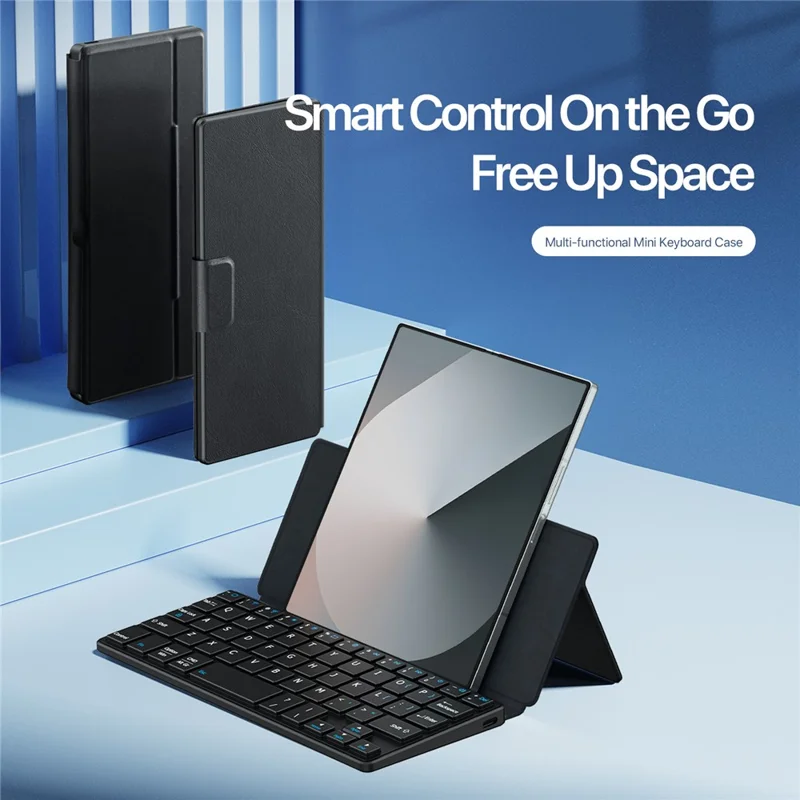 DUX DUCIS OK Mini Series Tragbare Tastatur mit Klappdeckel 3-in-1 Mini Wireless Tastatur Ultra Dünn