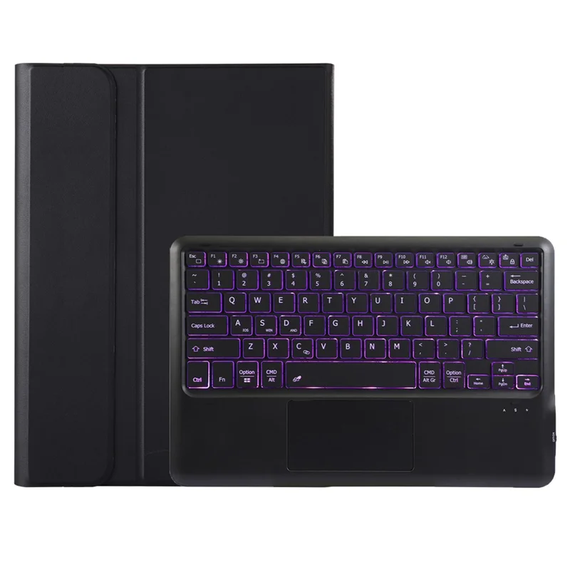 Funda de Teclado Bluetooth Desmontable con Touchpad Retroiluminado para Lenovo Yoga Tab Plus, de Cuero