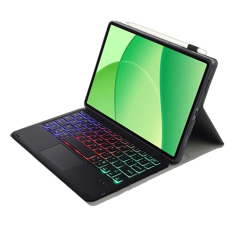 OP17-AS For Oppo Pad SE Detachable Bluetooth-Compatible Touchpad Backlit Keyboard Leather Tablet Case