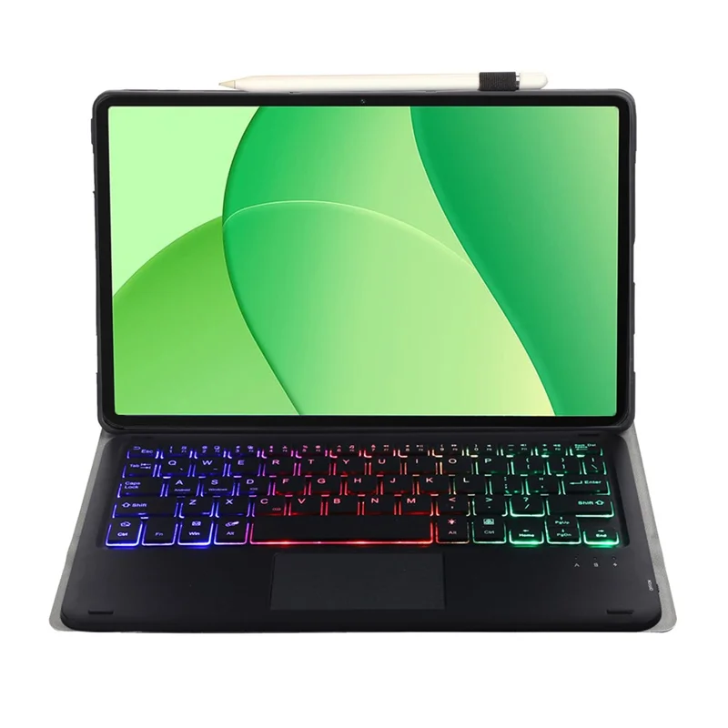 OP17-AS For Oppo Pad SE Detachable Bluetooth-Compatible Touchpad Backlit Keyboard Leather Tablet Case