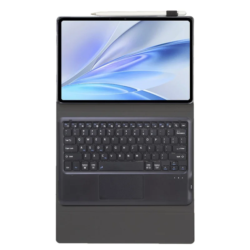 AV15-A für vivo Pad SE Abnehmbares Touchpad Bluetooth-kompatibler Tastatur Ledertablett-Hülle - Schwarz