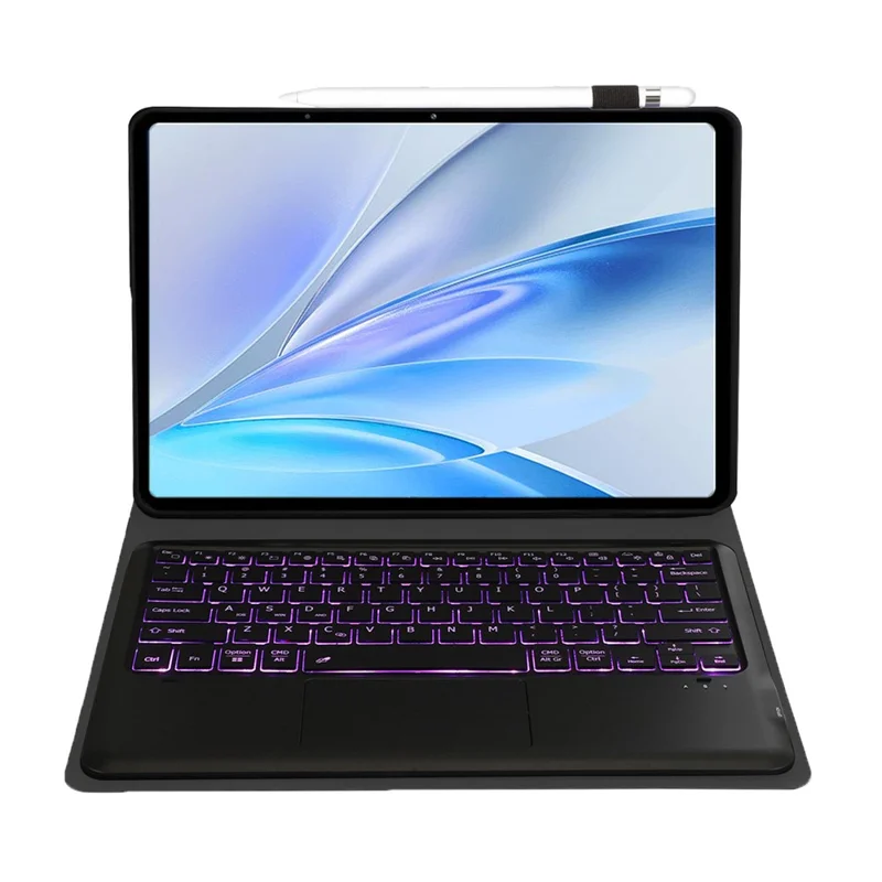 AV15-AS For vivo Pad SE Detachable Bluetooth-Compatible Touchpad Backlit Keyboard Leather Tablet Case