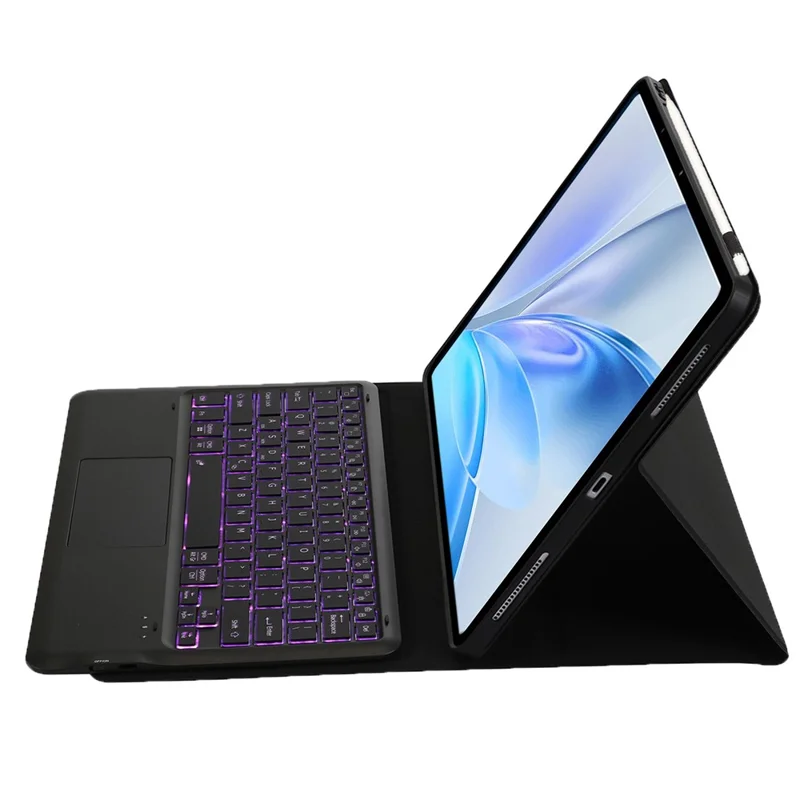 AV15-AS For vivo Pad SE Detachable Bluetooth-Compatible Touchpad Backlit Keyboard Leather Tablet Case