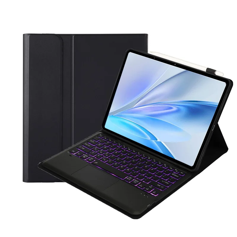 AV15-AS For vivo Pad SE Detachable Bluetooth-Compatible Touchpad Backlit Keyboard Leather Tablet Case