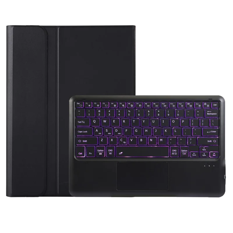 AV14-AS Leather Case for vivo Pad5 Pro / Pad3 Pro / iQOO Pad2 Pro Tablet Cover + Touchpad Backlit Bluetooth-Compatible Keyboard