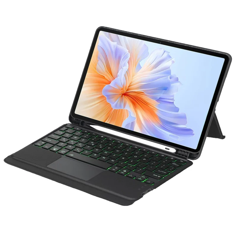 TH27-AS Für Honor Pad V9 / Pad GT Beleuchtete Touchpad Bluetooth-kompatible Tastatur Lederhülle