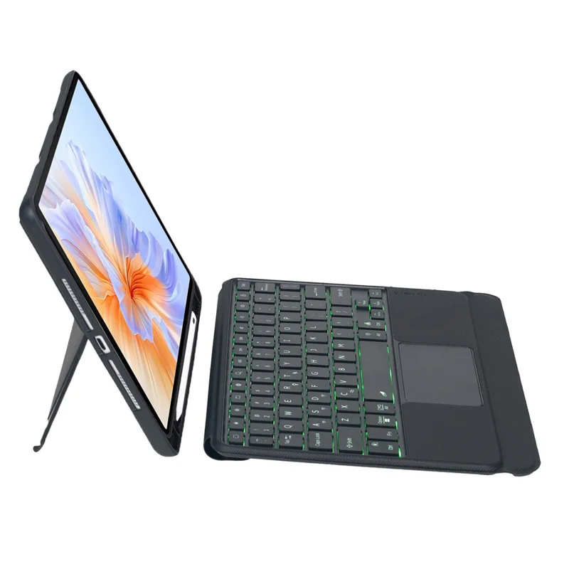 TH27-AS Für Honor Pad V9 / Pad GT Beleuchtete Touchpad Bluetooth-kompatible Tastatur Lederhülle