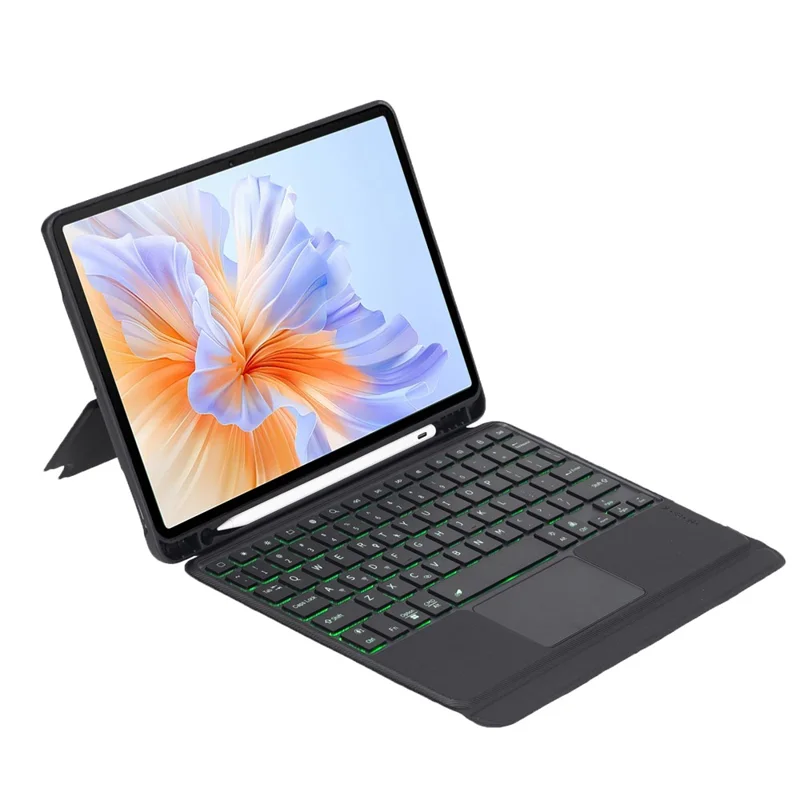 TH27-AS Für Honor Pad V9 / Pad GT Beleuchtete Touchpad Bluetooth-kompatible Tastatur Lederhülle