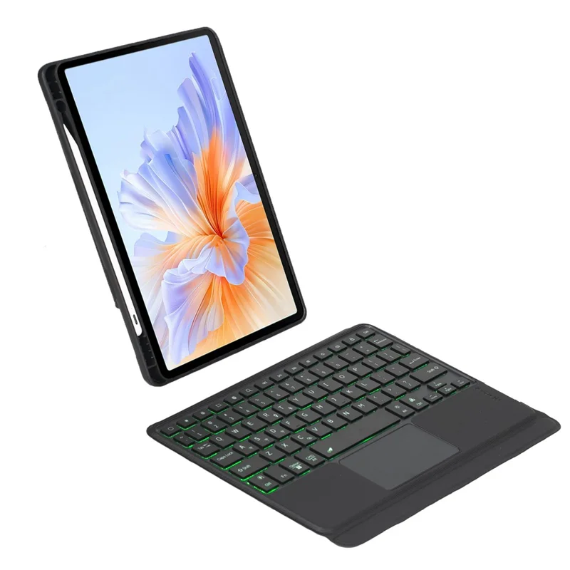 TH27-AS Für Honor Pad V9 / Pad GT Beleuchtete Touchpad Bluetooth-kompatible Tastatur Lederhülle