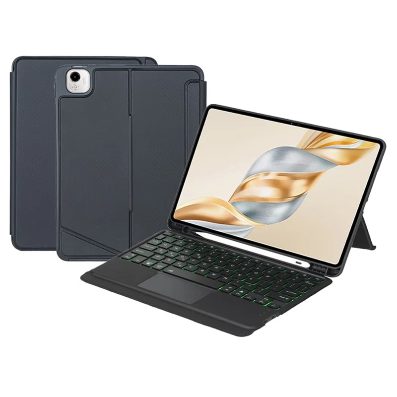 TH28-AS Für Honor Pad X9 Pro / Pad X9a Beleuchtete Touchpad Bluetooth-kompatible Tastatur Lederhülle