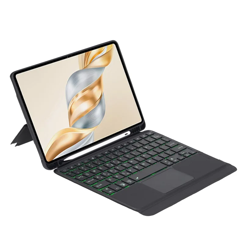 TH28-AS Für Honor Pad X9 Pro / Pad X9a Beleuchtete Touchpad Bluetooth-kompatible Tastatur Lederhülle