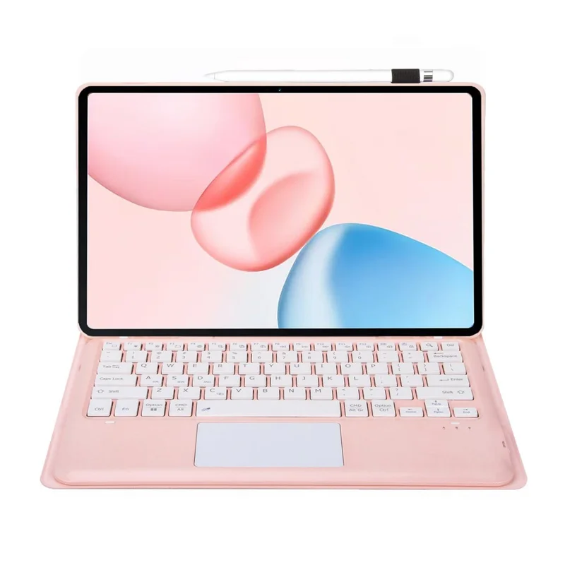 AH29-A For Honor Pad 10 Detachable Touchpad Bluetooth-Compatible Keyboard Leather Tablet Case - Pink