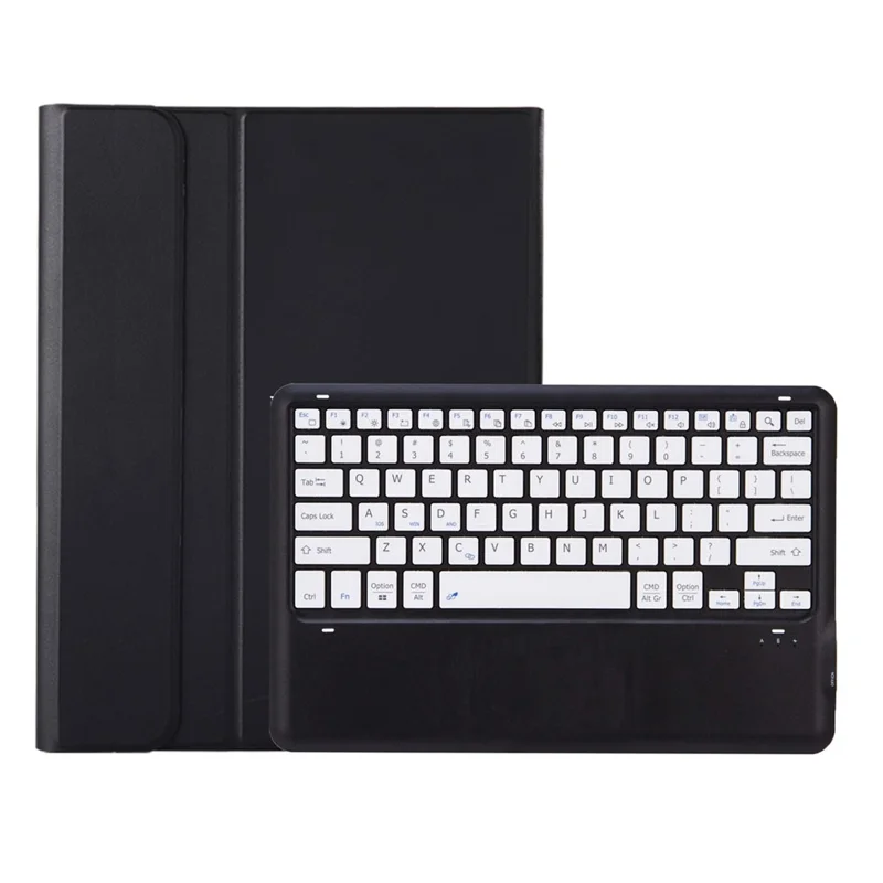 AH29 Für Honor Pad 10 Abnehmbares Bluetooth-kompatibles Tastatur Ultra Dünne Ledertablett Hülle - Schwarz+Weiß