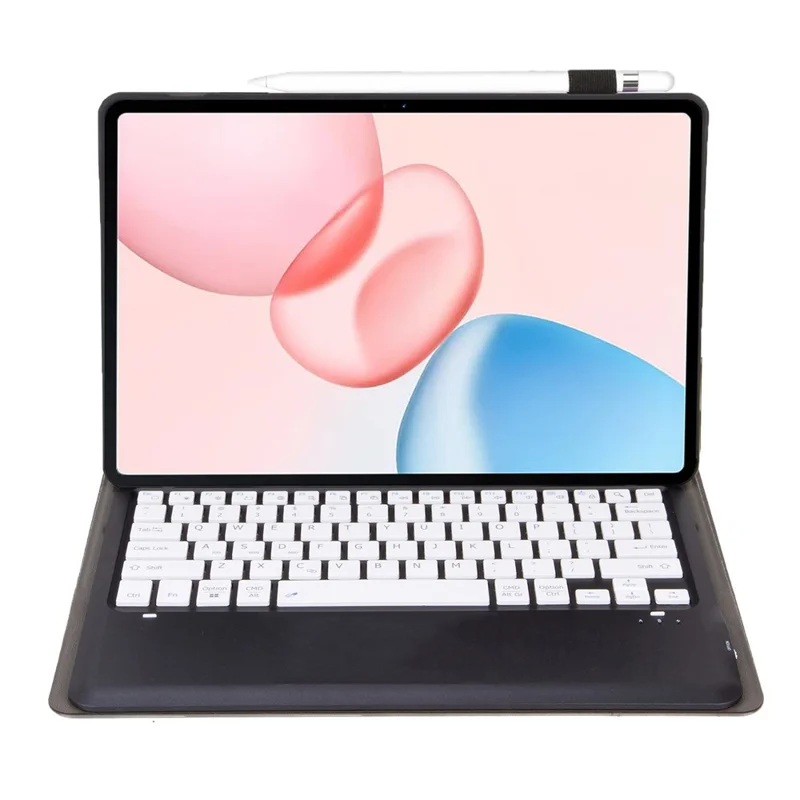 AH29 Für Honor Pad 10 Abnehmbares Bluetooth-kompatibles Tastatur Ultra Dünne Ledertablett Hülle - Schwarz+Weiß