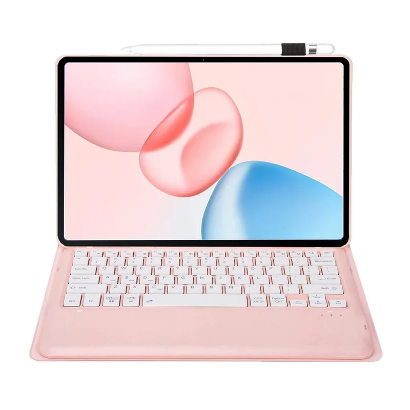 AH29 For Honor Pad 10 Detachable Bluetooth-Compatible Keyboard Ultra Thin Leather Tablet Case - Pink