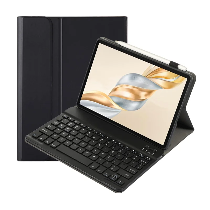 AH28 Pour Honor Pad X9a / X9 Pro Étui de tablette en cuir + TPU avec clavier Bluetooth détachable - Noir