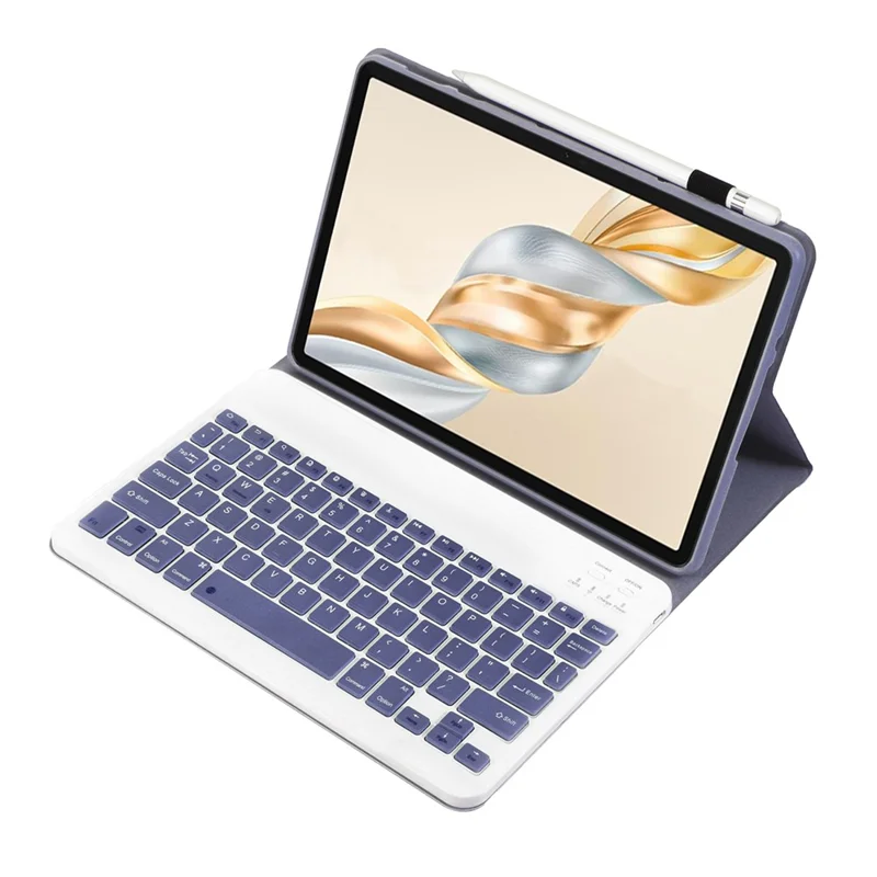 AH28 Pour Housse de Tablette Honor Pad X9a / X9 Pro avec Clavier Bluetooth Détachable en Cuir + TPU - Violet