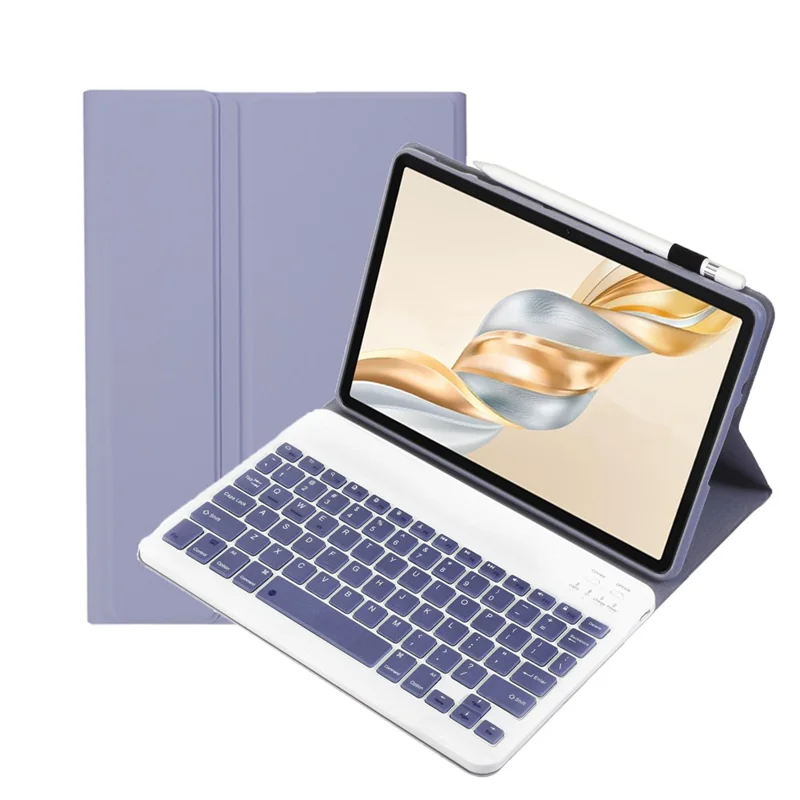AH28 Pour Housse de Tablette Honor Pad X9a / X9 Pro avec Clavier Bluetooth Détachable en Cuir + TPU - Violet