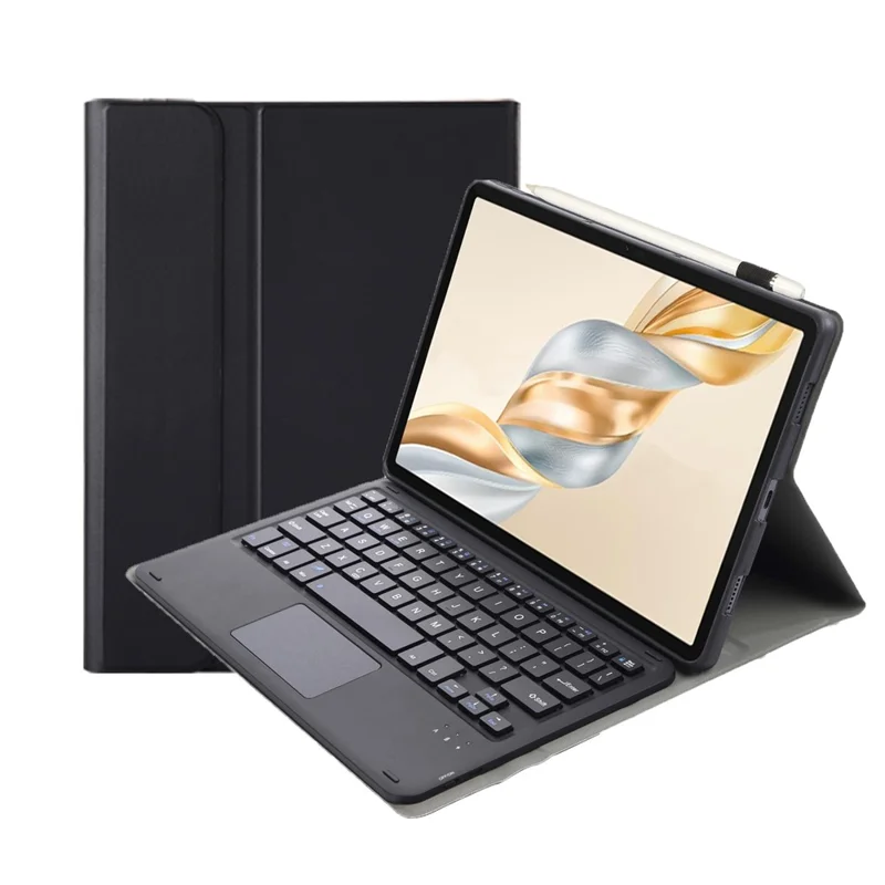 AH28-A Für Honor Pad X9a / X9 Pro Abnehmbares Touchpad Bluetooth-kompatibler Tastatur Ledertasche - Schwarz
