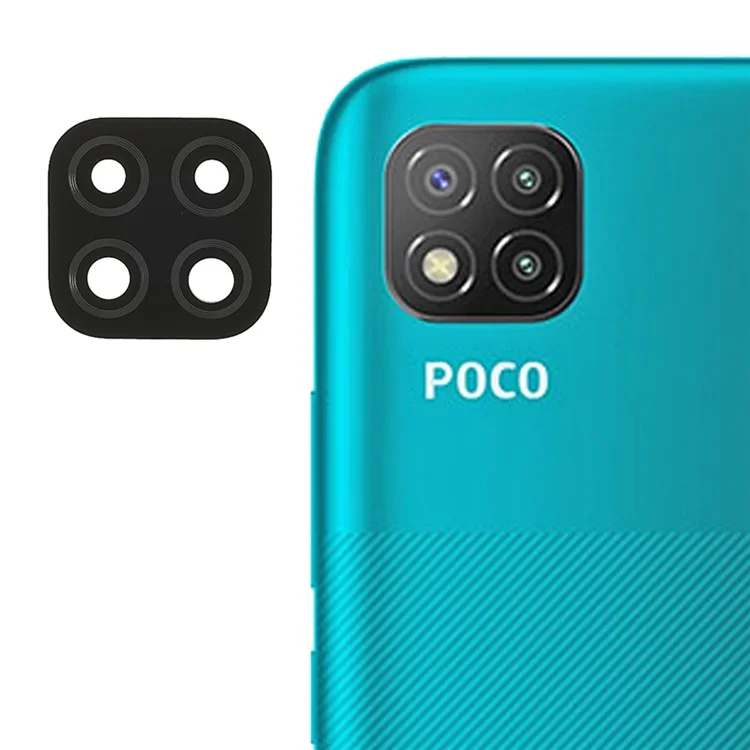 OEM Rear Back Camera Glass Lens Replacement Part for Xiaomi Poco C3 (M2006C3MII, MZB07RIIN, MZB07RJIN, MZB07QAIN, MZB07RLIN, MZB07RKIN, MZB07RHIN)