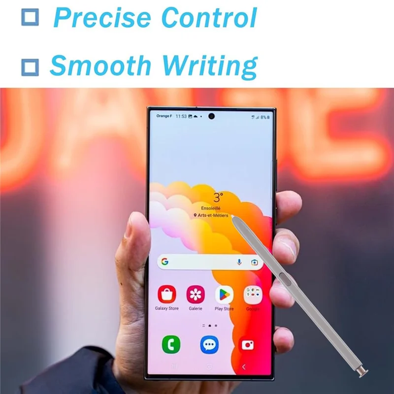 For Samsung Galaxy S24 Ultra S928 Touch Screen Capacitive Pen Stylus Pen (Without Logo) - Grey