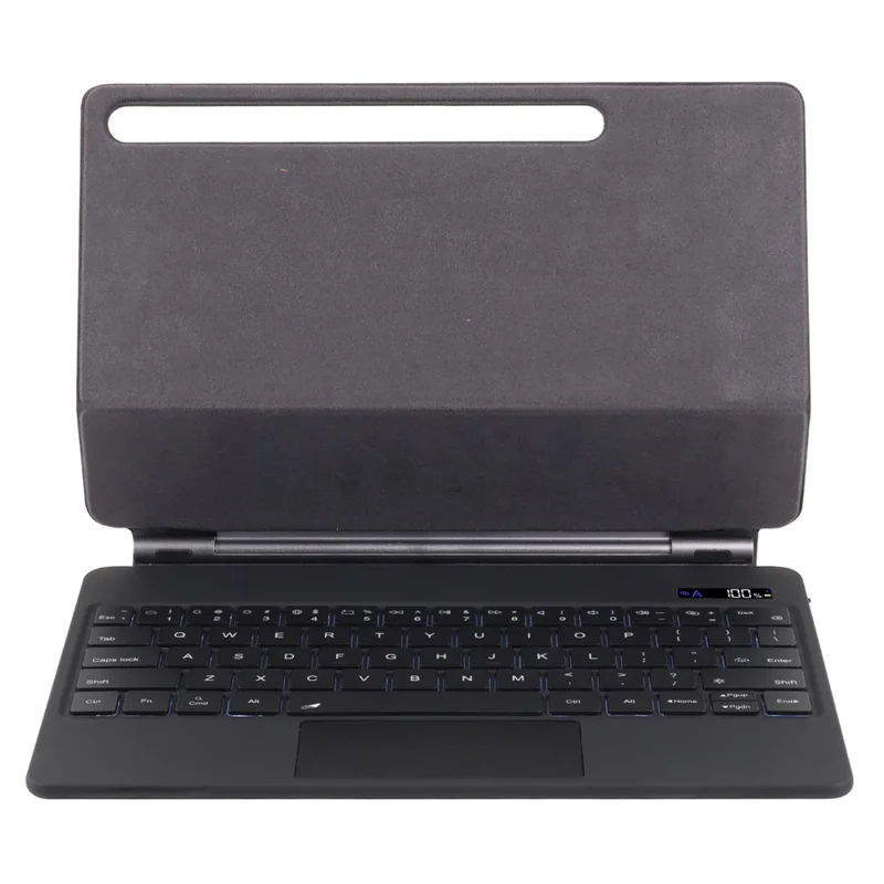 Étui clavier Bluetooth compatible avec Samsung Galaxy Tab S9 FE X510 X516 / S9 X710 X716B X718U / S8 X700 X706 / S7 T870 avec pavé tactile et rétroéclairage