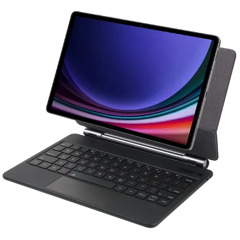 Чехол-клавиатура с Bluetooth 12,4 дюйма для Samsung Galaxy Tab S10+ / S9+ / S9 FE+ / S8+ / S7 FE / S7+ с сенсорной панелью и подсветкой