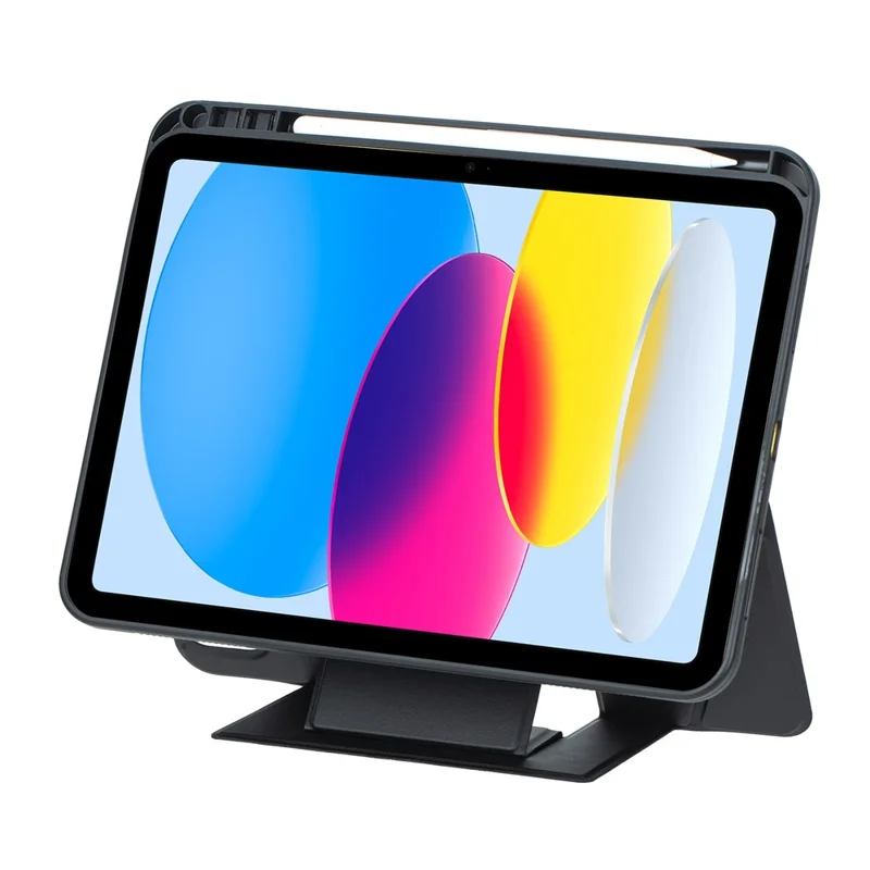 Para iPad (2025) / iPad 10.9 (2022) Capa com Suporte de Teclado Bluetooth Destacável com Touchpad e Iluminação de Fundo - Preto