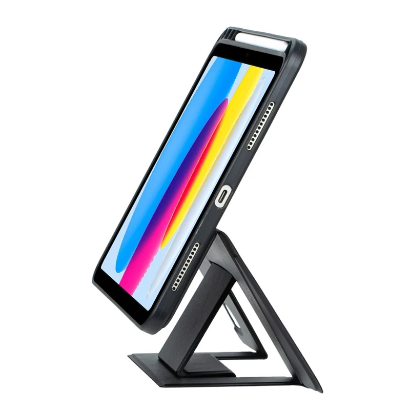 Para iPad (2025) / iPad 10.9 (2022) Capa com Suporte de Teclado Bluetooth Destacável com Touchpad e Iluminação de Fundo - Preto