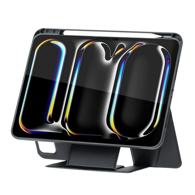 Étui support clavier compatible Bluetooth pour iPad Air 11 (2025) / (2024) / iPad Air (2022) / (2020) / iPad Pro 11 (2022) / (2021) / (2020) / (2018) - Noir