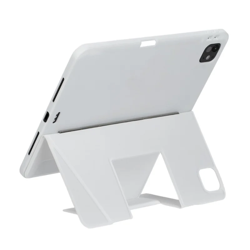Para iPad Pro 11 (2024) Capa com Teclado Bluetooth Destacável com Touchpad e Iluminação de Fundo - Branco