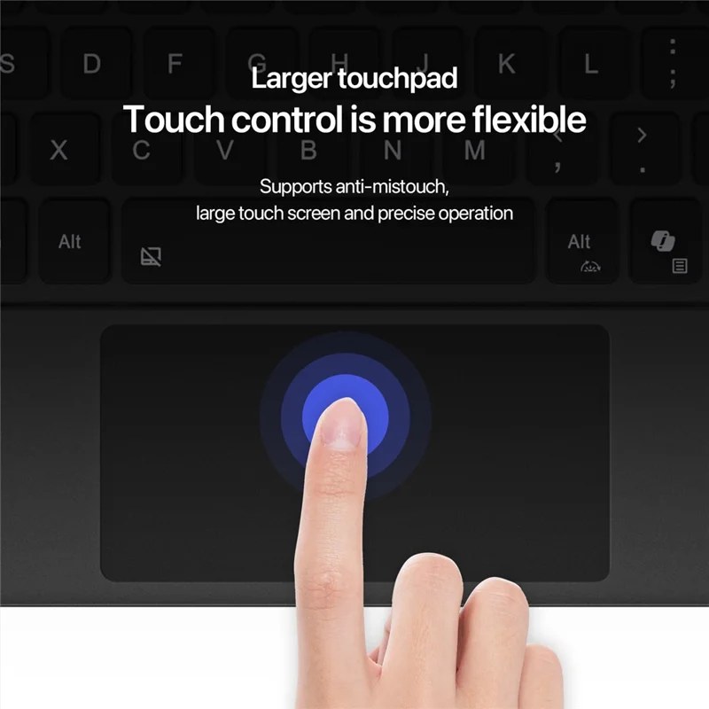 Teclado Bluetooth con retroiluminación para Microsoft Surface Pro de 12 pulgadas con panel táctil - Azul
