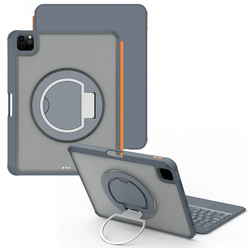 Étui clavier rétroéclairé TU3607 pour iPad Air 11 (2025) / (2024) / iPad (2025) / Air (2022) / (2020) / Pro 11 (2022) / (2021) / (2020) / (2018) / iPad 10.9 (2022) - Gris