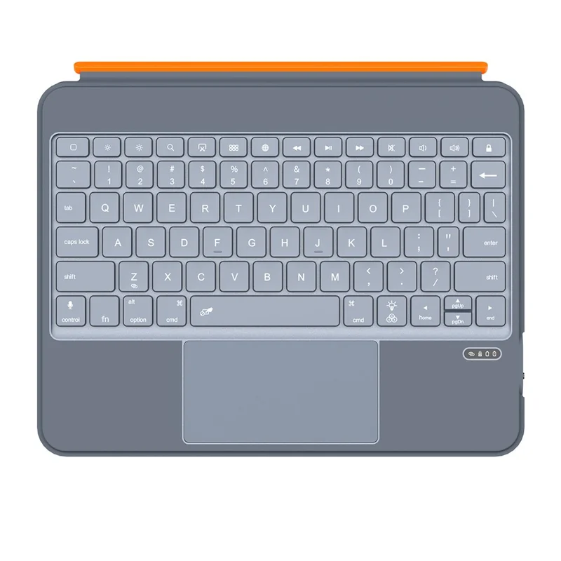 Étui clavier rétroéclairé TU3607 pour iPad Air 11 (2025) / (2024) / iPad (2025) / Air (2022) / (2020) / Pro 11 (2022) / (2021) / (2020) / (2018) / iPad 10.9 (2022) - Gris