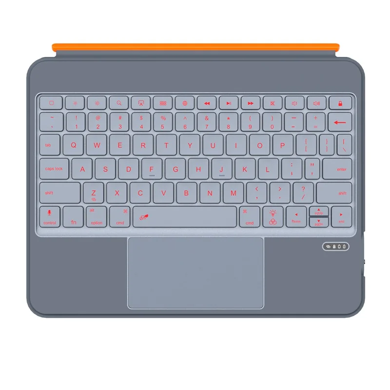 Étui clavier rétroéclairé TU3607 pour iPad Air 11 (2025) / (2024) / iPad (2025) / Air (2022) / (2020) / Pro 11 (2022) / (2021) / (2020) / (2018) / iPad 10.9 (2022) - Gris