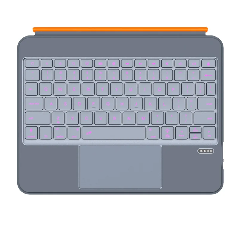 Étui clavier rétroéclairé TU3607 pour iPad Air 11 (2025) / (2024) / iPad (2025) / Air (2022) / (2020) / Pro 11 (2022) / (2021) / (2020) / (2018) / iPad 10.9 (2022) - Gris