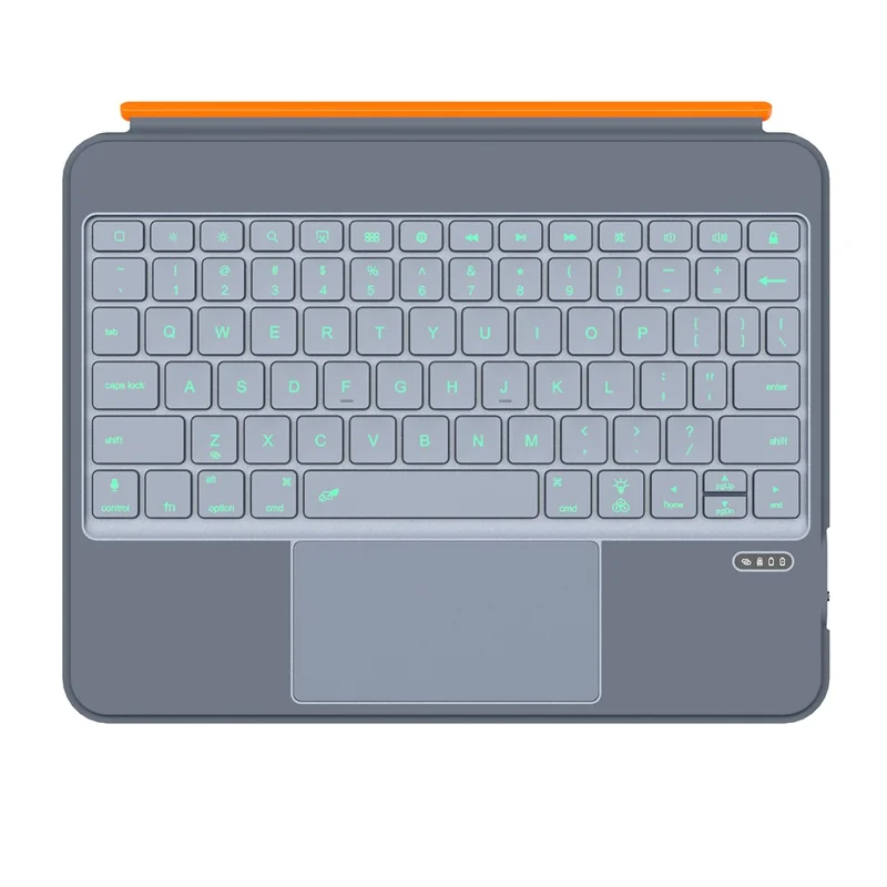 Étui clavier rétroéclairé TU3607 pour iPad Air 11 (2025) / (2024) / iPad (2025) / Air (2022) / (2020) / Pro 11 (2022) / (2021) / (2020) / (2018) / iPad 10.9 (2022) - Gris