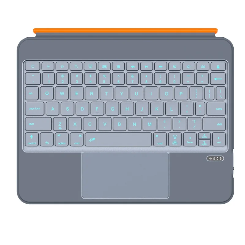 Étui clavier rétroéclairé TU3607 pour iPad Air 11 (2025) / (2024) / iPad (2025) / Air (2022) / (2020) / Pro 11 (2022) / (2021) / (2020) / (2018) / iPad 10.9 (2022) - Gris