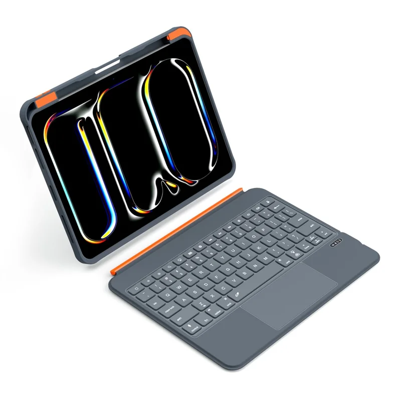 Étui clavier rétroéclairé TU3607 pour iPad Air 11 (2025) / (2024) / iPad (2025) / Air (2022) / (2020) / Pro 11 (2022) / (2021) / (2020) / (2018) / iPad 10.9 (2022) - Gris