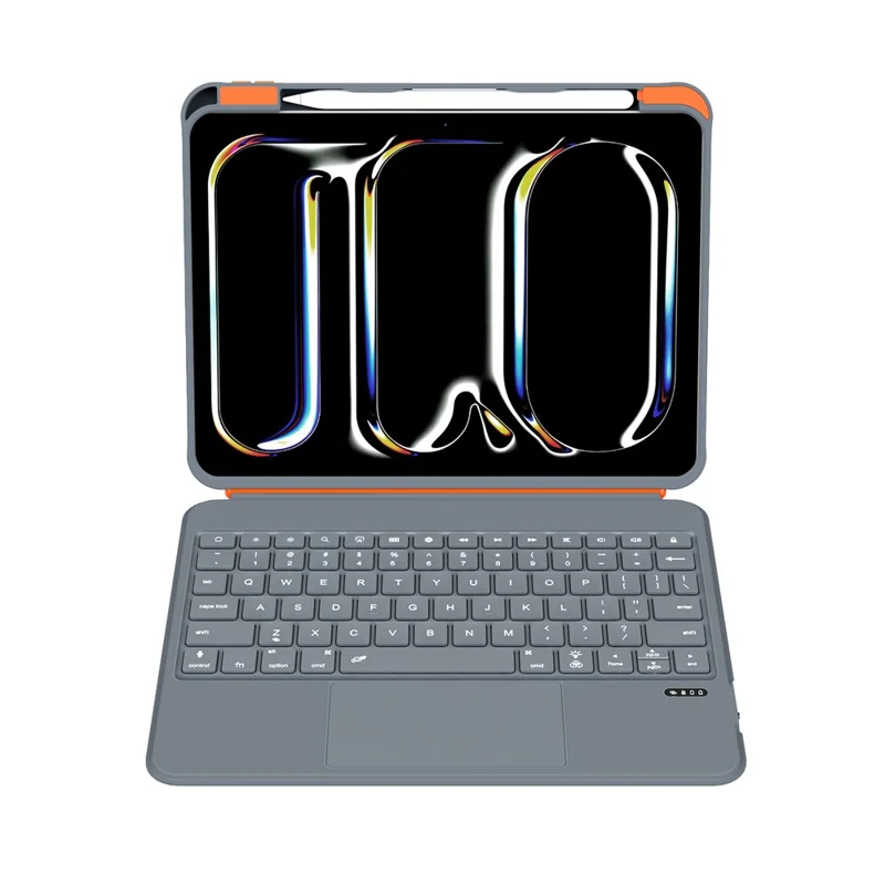Étui clavier rétroéclairé TU3607 pour iPad Air 11 (2025) / (2024) / iPad (2025) / Air (2022) / (2020) / Pro 11 (2022) / (2021) / (2020) / (2018) / iPad 10.9 (2022) - Gris