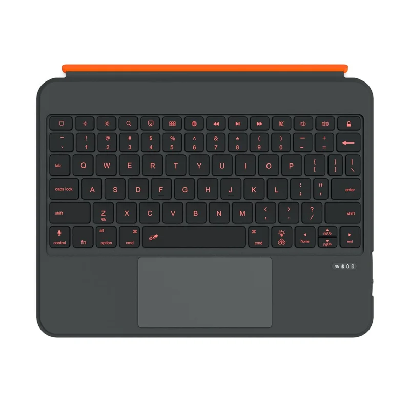 TU3607P Für iPad Pro 11 (2024) M4 Magnetische Abnehmbares Beleuchtetes Tastaturgehäuse mit Drehständer - Schwarz
