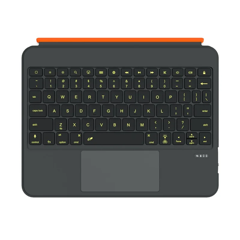 TU3607P Für iPad Pro 11 (2024) M4 Magnetische Abnehmbares Beleuchtetes Tastaturgehäuse mit Drehständer - Schwarz