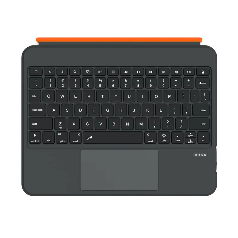 TU3607P Für iPad Pro 11 (2024) M4 Magnetische Abnehmbares Beleuchtetes Tastaturgehäuse mit Drehständer - Schwarz
