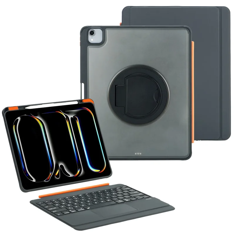 Funda de teclado magnético extraíble con soporte giratorio para iPad Air 13 (2025) / (2024) / iPad Pro 12.9 (2022) / (2021) / (2020) / (2018)