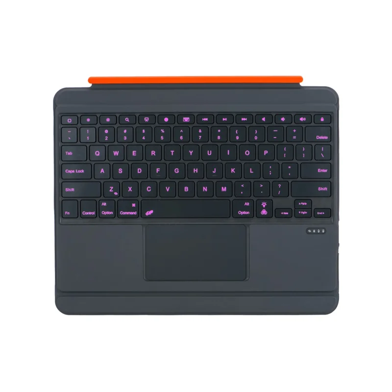 TU3609P For iPad Pro 13 (2024) Backlit Design Magnetic Detachable Keyboard Case with Rotating Stand