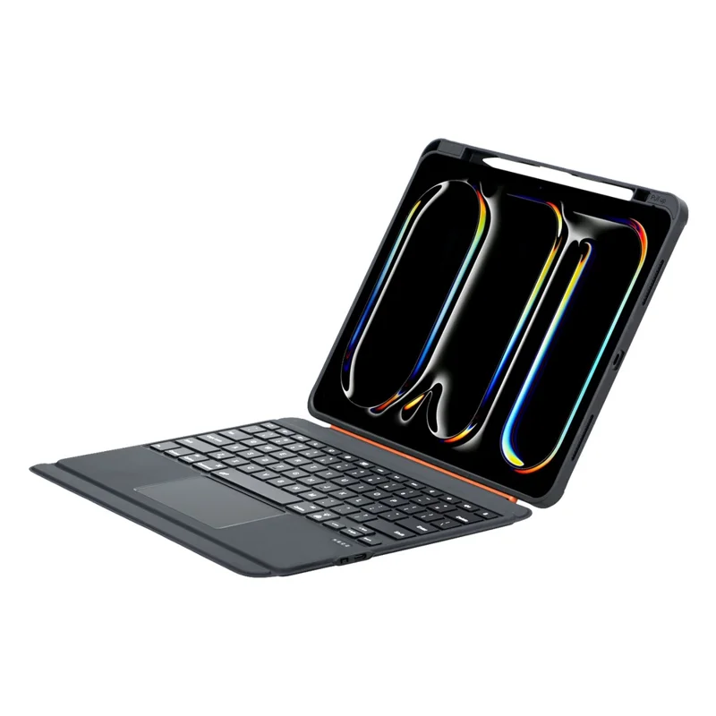 TU3609P For iPad Pro 13 (2024) Backlit Design Magnetic Detachable Keyboard Case with Rotating Stand