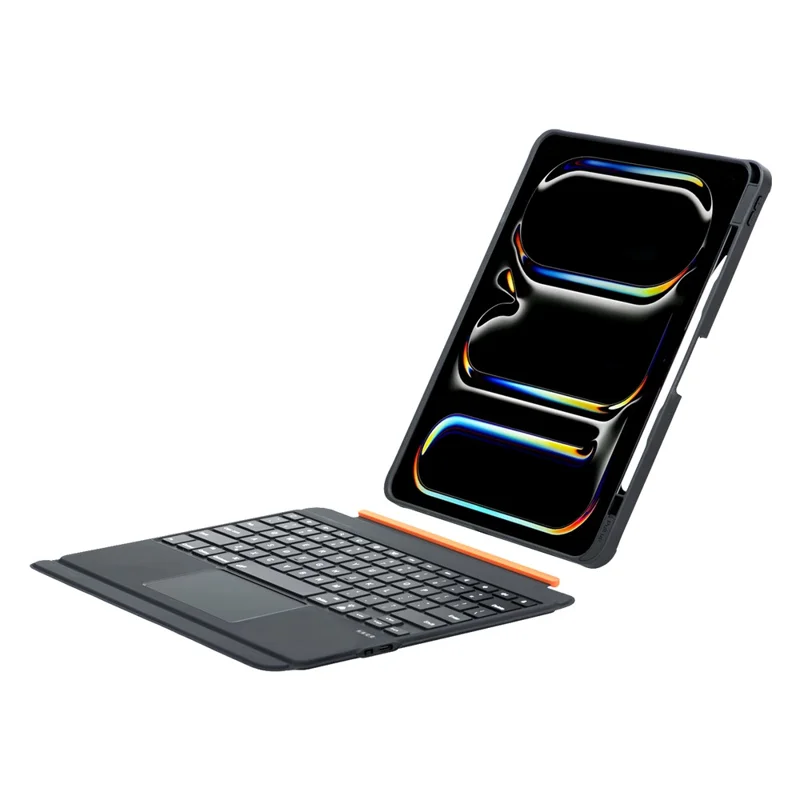 TU3609P For iPad Pro 13 (2024) Backlit Design Magnetic Detachable Keyboard Case with Rotating Stand