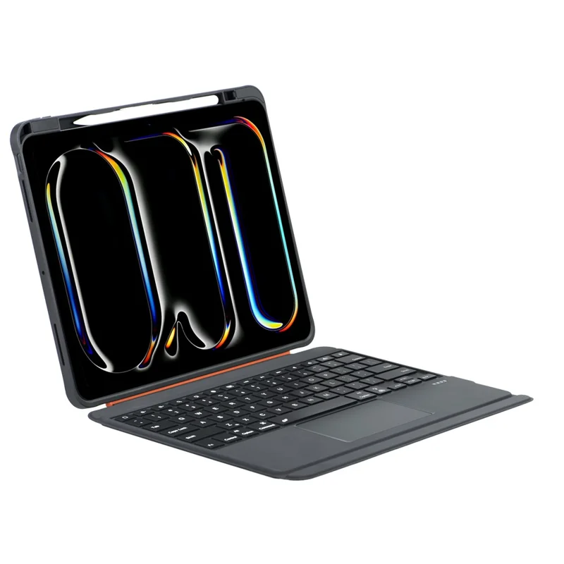 TU3609P For iPad Pro 13 (2024) Backlit Design Magnetic Detachable Keyboard Case with Rotating Stand